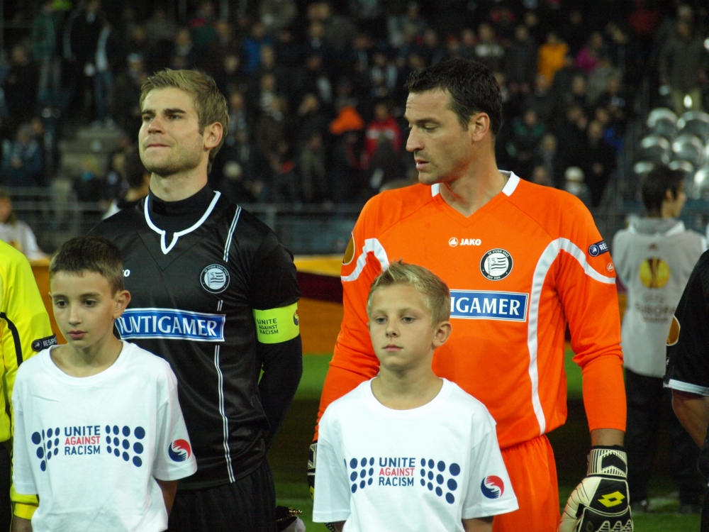 "unite against racism" at SK Sturm Graz - RSC Anderlecht