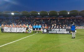 Antirassismusaktion bei SK Sturm Graz vs. FC Wacker Innsbruck