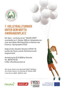 Poster 7. Volleyballturnier #WirhabenPlatz