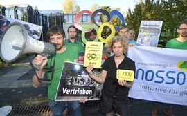 NJ-Protest vor IOC in Lausanne 2015 (C) Christian Brun