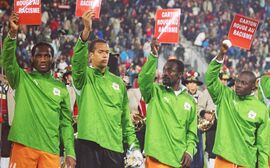ÖFB-Antirassismusaktion beim Spiel gegen Cote d'Ivoire 2007