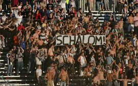 antisemitisches Transparent der LASK-Fans im Juli 2007.